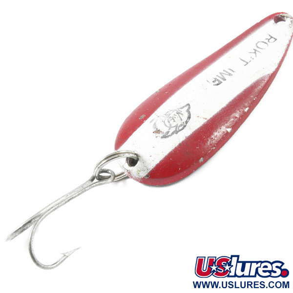 Vintage  Eppinger Dardevle Rok't Imp, 3/4oz Red / White / Nickel fishing spoon #3311
