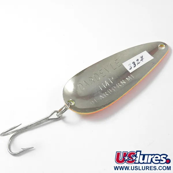 Vintage  Eppinger Dardevle Imp, 2/5oz Bright Rainbow / Nickel fishing spoon #3327