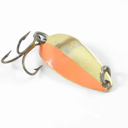 Vintage Seneca Little Cleo, 1/8oz Gold / Orange fishing spoon #3328