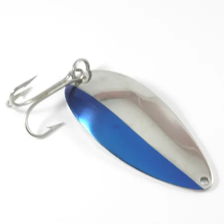 Vintage Acme Little Cleo, 1 1/4oz Nickel / Blue fishing spoon #3329