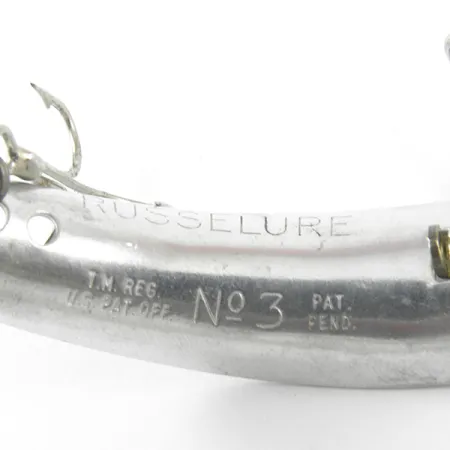Vintage Russelure 3, 1/3oz Silver fishing lure #3330