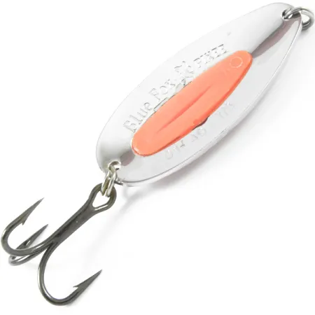 Blue Fox Pixee UV, 3/4oz Hammered Nickel / Orange fishing spoon #3331