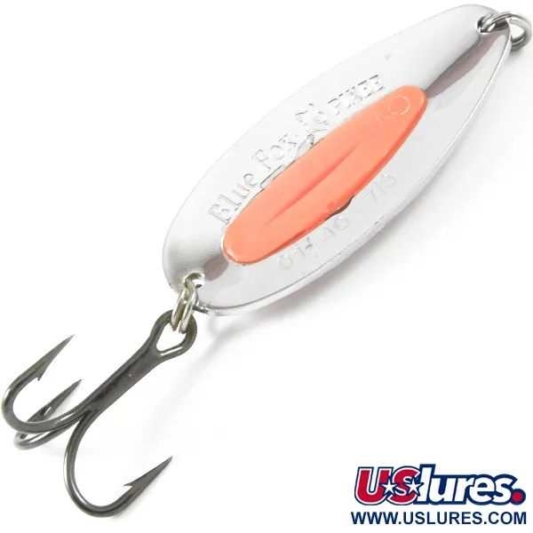   Blue Fox Pixee UV, 3/4oz Hammered Nickel / Orange fishing spoon #3331