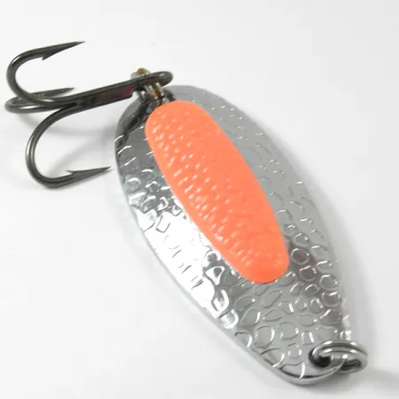 Blue Fox Pixee UV, 3/4oz Hammered Nickel / Orange fishing spoon #3331