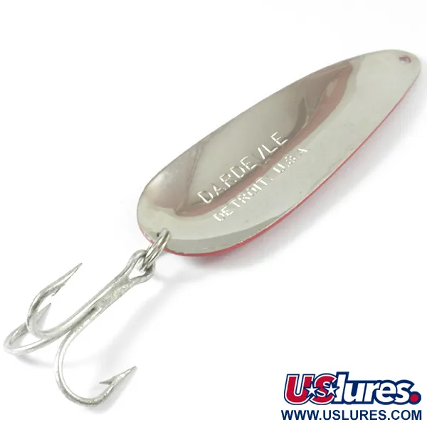Vintage  Eppinger Dardevle, 1oz Red / White / Nickel fishing spoon #3332