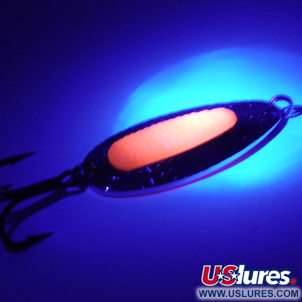   Blue Fox Pixee UV, 3/4oz Hammered Nickel / Orange fishing spoon #3336