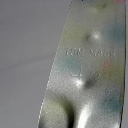 Vintage Luhr Jensen Tom Mack, 1/4oz Pearl (Pearl) fishing spoon #3339