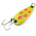 Vintage   Mister Twister Shelby Sportfisher, 3/16oz Five of Diamonds (Yellow / Red / Nickel) fishing spoon #3342