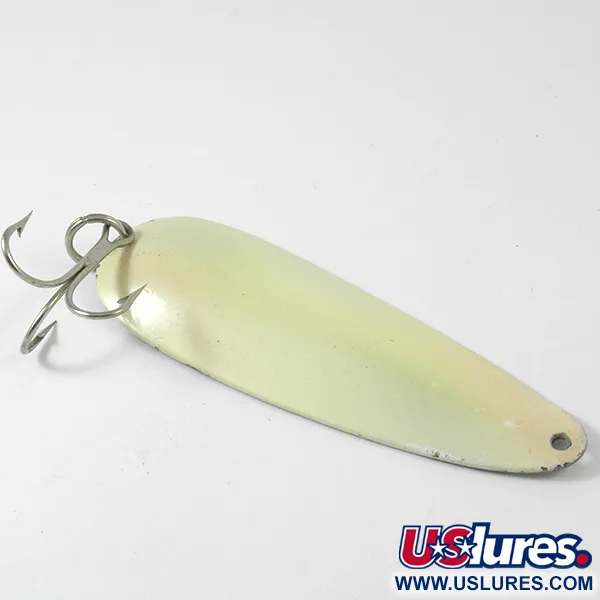 Vintage  Eppinger Dardevle, 1oz Ivory / Nickel fishing spoon #3344