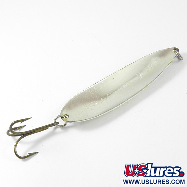 Vintage   Sølvkroken Storlaksen ​, 1/2oz Silver fishing spoon #3354