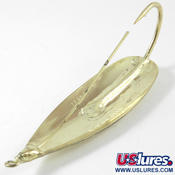 Vintage   Weedless Johnson Silver Minnow, 3/4oz Gold fishing spoon #3358