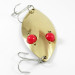 Vintage  Hofschneider Red Eye Wiggler 3359, 1oz Gold / Red Eyes fishing spoon #3359