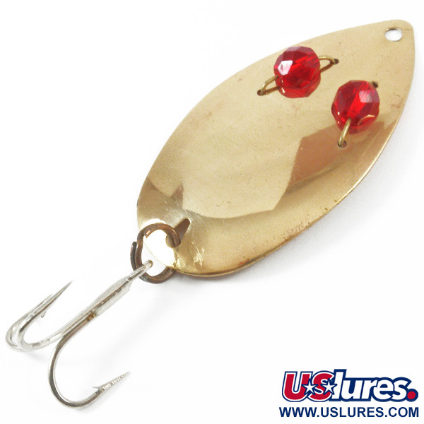 Vintage  Hofschneider Red Eye Devi-lure, 2/5oz Red Gold fishing spoon #3360