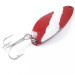 Vintage  Seneca Little Cleo, 1/4oz Red / White / Nickel fishing spoon #3369