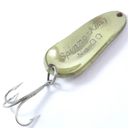 Vintage Weller Spinno-King 00, 1/4oz Red / White / Gold fishing spoon #3374