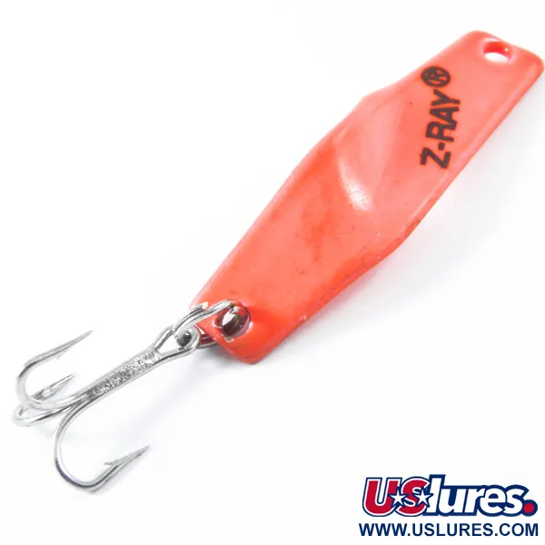 Vintage  Z-RAY Lures Z-Ray Model 115, 1/8oz UV Glow in UV light, Fluorescent fishing spoon #3376