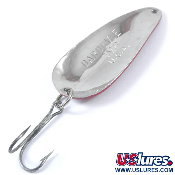 Vintage  Eppinger Dardevle Imp, 2/5oz Red / White / Nickel fishing spoon #3380
