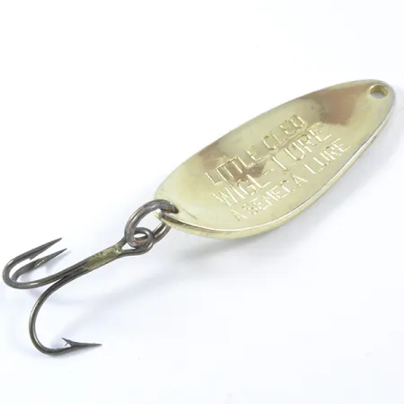 Vintage Seneca Little Cleo, 1/4oz Gold / Yellow fishing spoon #3383