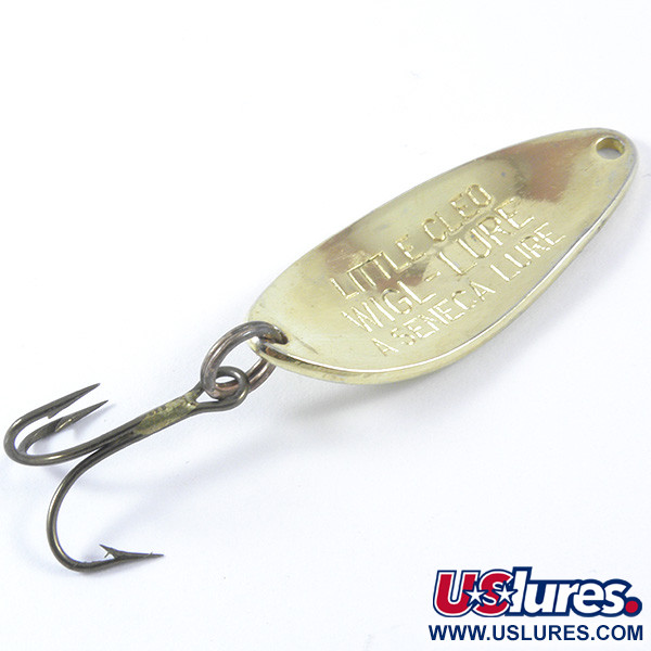 Vintage  Seneca Little Cleo, 1/4oz Gold / Yellow fishing spoon #3383