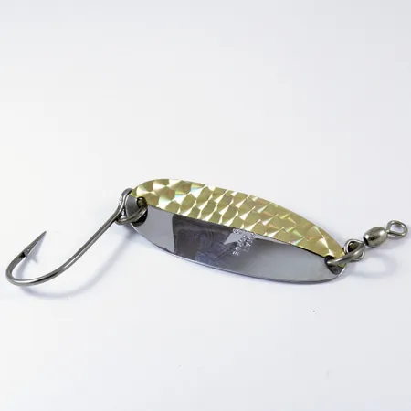 Vintage Silver Horde / Gold Star Silver Horde, 1/3oz Nickel / Golden Hologram fishing spoon #3384
