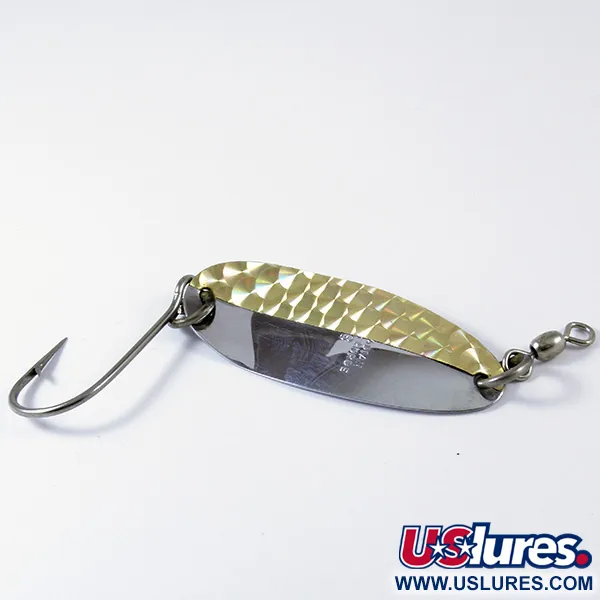 Vintage  Silver Horde / Gold Star Silver Horde, 1/3oz Nickel / Golden Hologram fishing spoon #3384