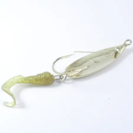 Vintage Big Fish Tackle Weedless Big Fish, 1/4oz Gold fishing spoon #3385