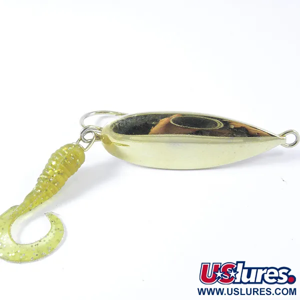 Vintage  Big Fish Tackle Weedless Big Fish, 1/4oz Gold fishing spoon #3385