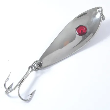 Vintage Paul Bunyan Minnow 67, 2/5oz Nickel / Red Eye fishing spoon #3390