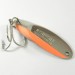 Vintage  Acme Kastmaster , 1oz Nickel / Orange fishing spoon #3391