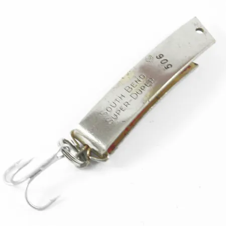 Vintage South Bend Super-Duper 506, 1/4oz Nickel fishing spoon #3393