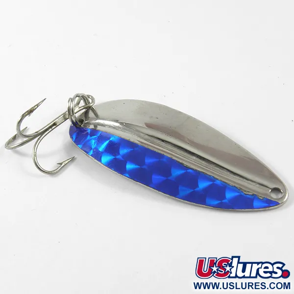 Vintage TODDCO Main liner , 2/5oz Nickel / Blue fishing spoon #3395