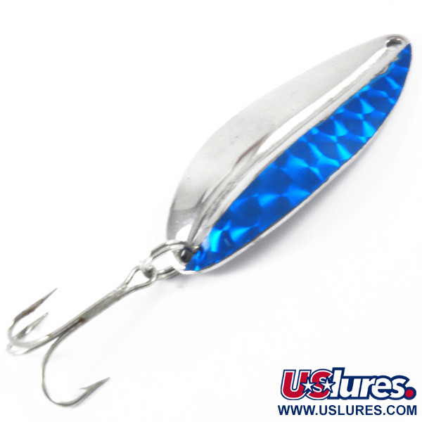Vintage   Main liner , 2/5oz Nickel / Blue fishing spoon #3395
