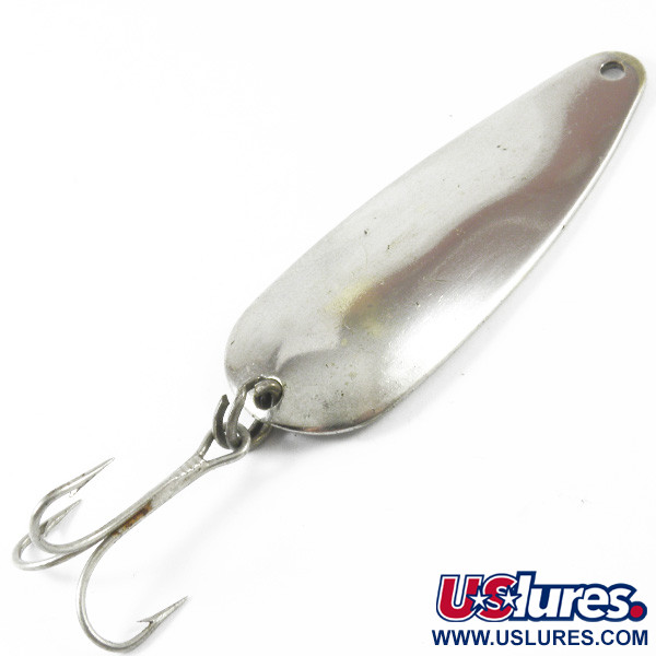Vintage  Weller Gypsy King 0, 2/5oz Nickel fishing spoon #3402