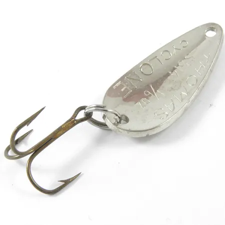 Vintage Thomas Cyclone, 1/8oz Silver / Red fishing spoon #3404