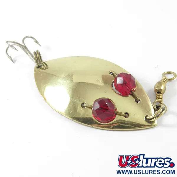 Vintage Hofschneider Red Eye junior, 1/2oz Gold / Red Eyes fishing spoon #3417