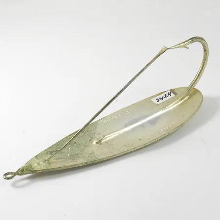 Vintage Weedless Johnson Silver Minnow , 1oz Crystal  fishing spoon #3424