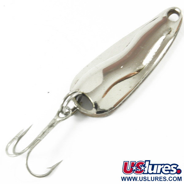 Vintage  Luhr Jensen Hot Shot W, 1/4oz Nickel fishing spoon #3425