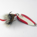 Vintage  Eppinger Dardevle Spinnie, 1/3oz Red / White / Nickel fishing spoon #3448