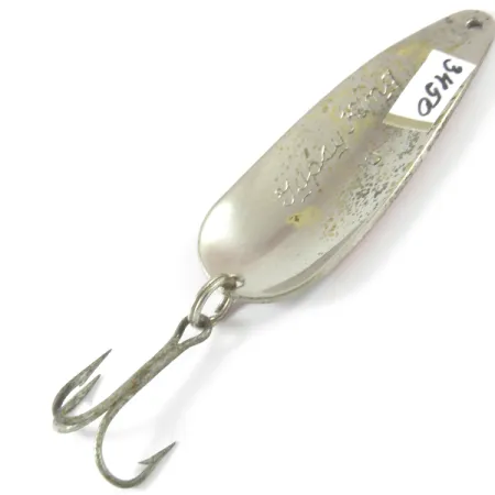 Vintage Weller GYPSY KING 0, 2/5oz Red / White / Nickel fishing spoon #3450