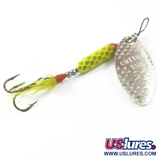 Vintage  Cotton Cordell Cotton Tail, 1/8oz Nickel spinning lure #3458