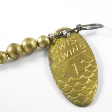 Vintage Renosky Lures Swiss Swing, 1/16oz Brass spinning lure #3463