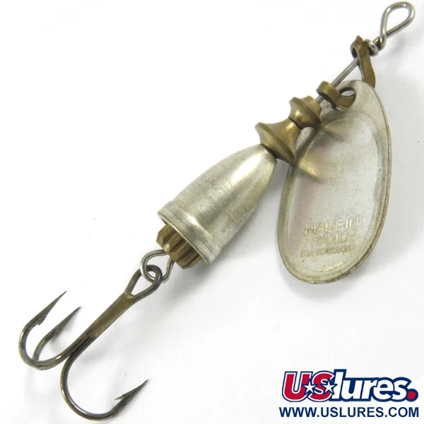 Vintage Blue Fox Super Vibrax 1, 1/8oz Silver spinning lure #3466