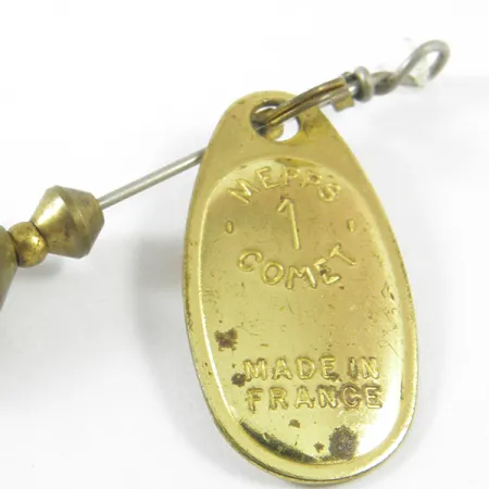 Vintage Mepps 1 Comet Mino, 3/16oz Brass spinning lure #3467