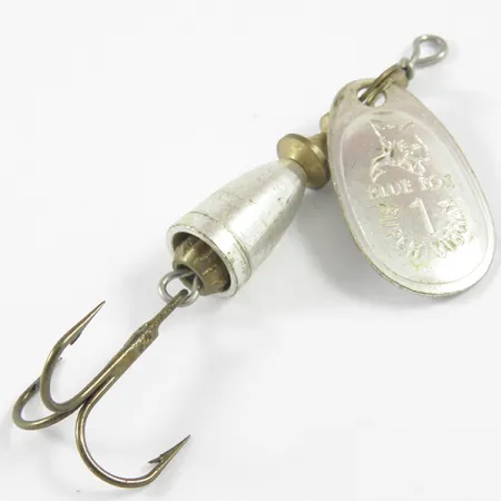 Vintage Blue Fox Super Vibrax 1, 1/8oz Silver spinning lure #3468