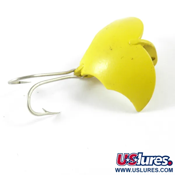 Vintage  Harrison Industries Baby Bat, 3/16oz Yellow fishing spoon #3471