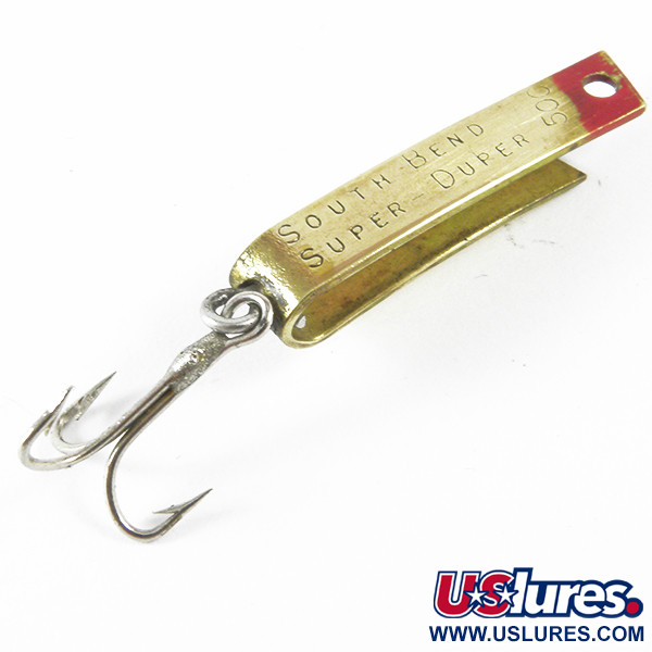 Vintage  South Bend  Super Duper 500, 3/64oz Gold fishing spoon #3486