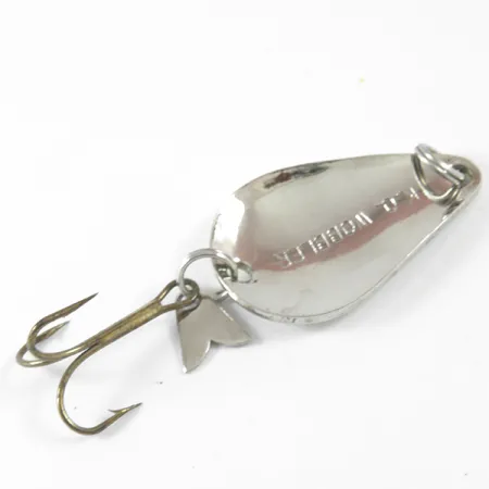 Vintage Acme K.O. Wobbler, 1/4oz Nickel / Fluorescent Yellow fishing spoon #3490