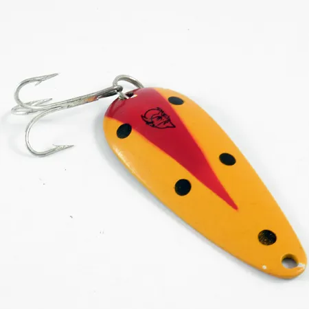 Vintage Eppinger Dardevle Imp, 2/5oz Orange / Red / Nickel fishing spoon #3502