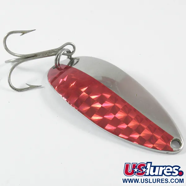 Vintage  Seneca Little Cleo (Hula Girl), 1/2oz Nickel / Red fishing spoon #3510