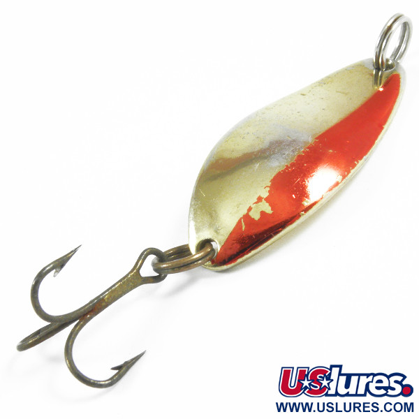Vintage  Seneca Little Cleo, 1/4oz Gold / Red fishing spoon #3518